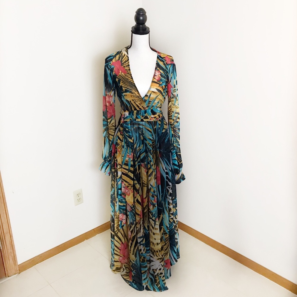 ROMWE Floral Maxi Dress
